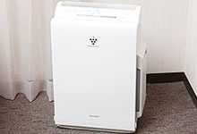 画像:加湿機付空気清浄機設置